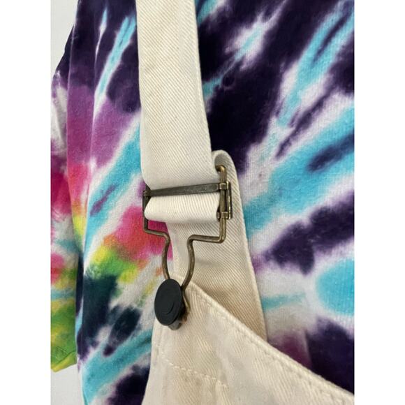 Sandrine Rose Reworked Cream Denim Overalls size Small - Picture 7 of 13